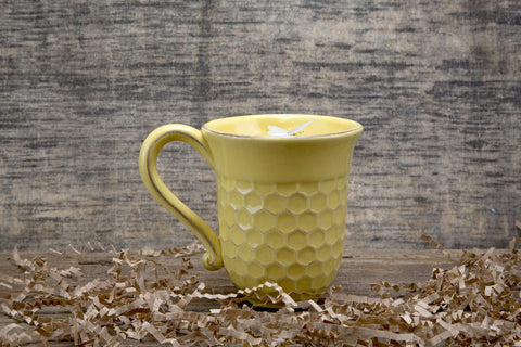 Yellow Bee Mug Candle