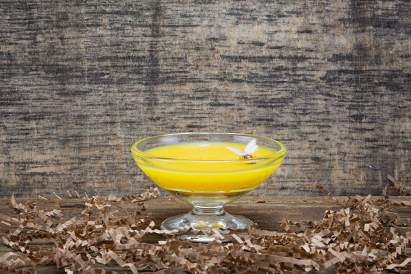 Glass Honey Bee Candle